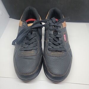 Levi's Rio Waxed Sneakers, Levi Strauss & Co. Black & Tan Mens Shoe Size 9 W/Box